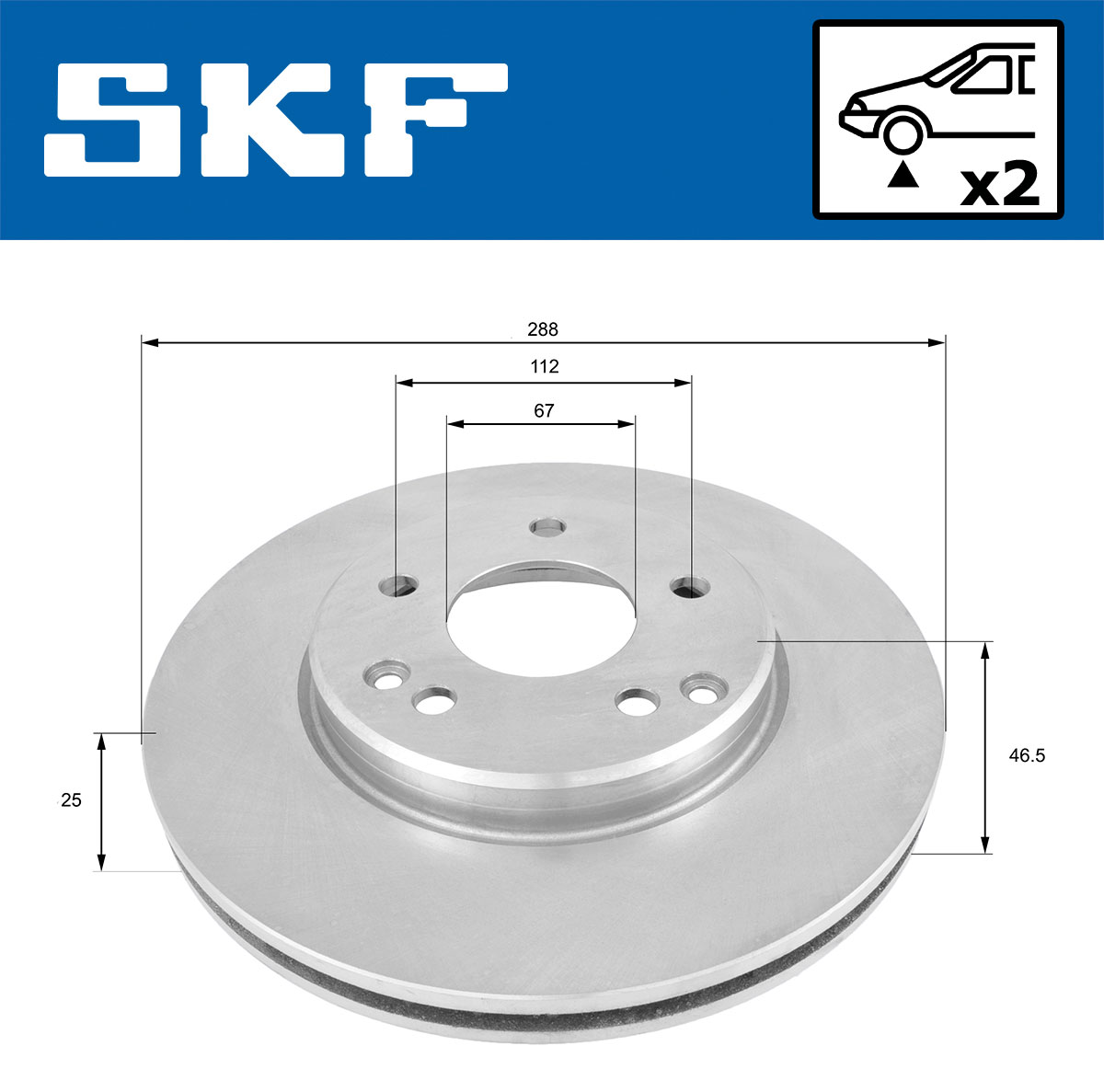 SKF VKBD 80020 V2 Disc frana